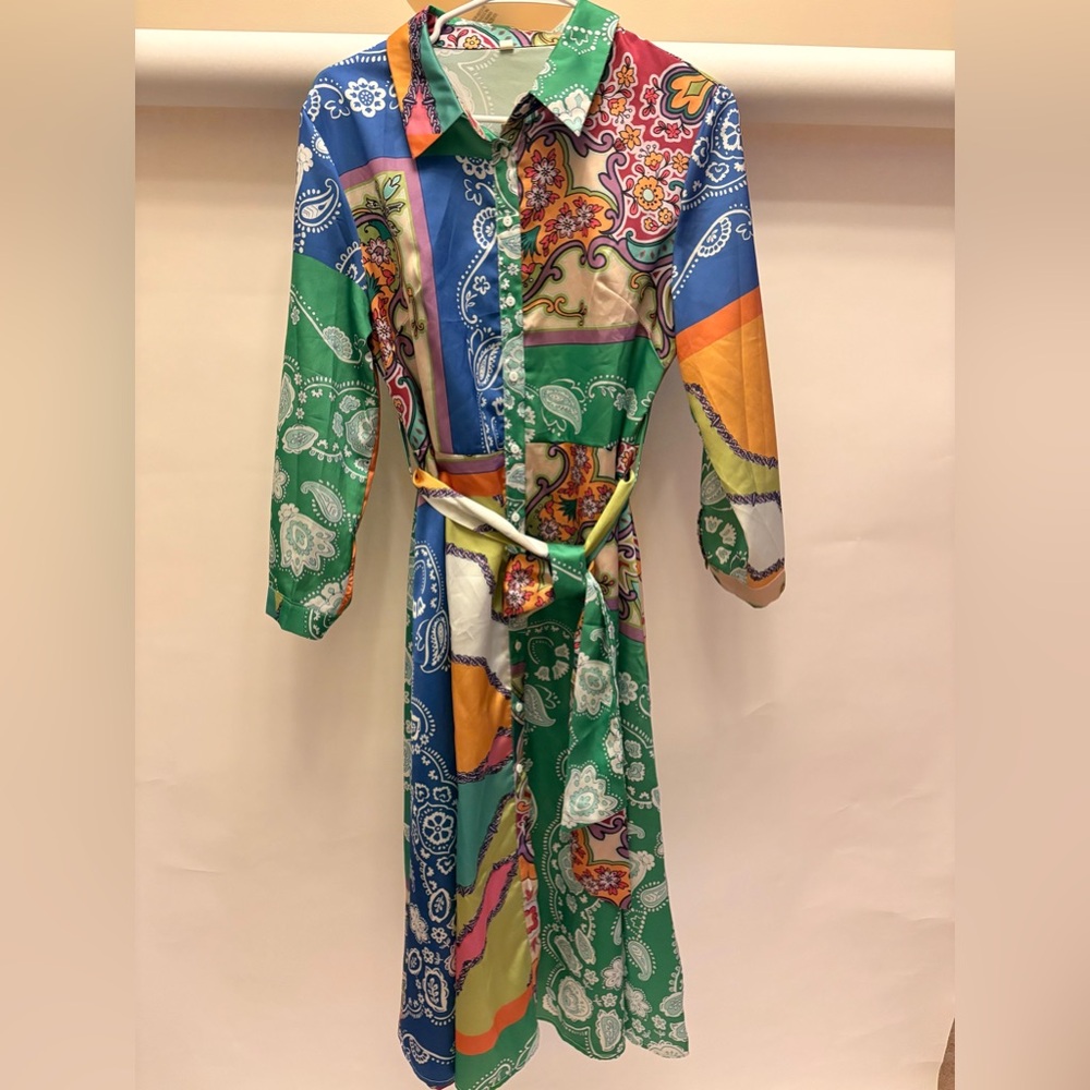 SHEIN Multicolor Paisley Print Dress